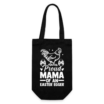 Chicken Mother Mom Rooster Flock Poultry Farmer - Geschenkbeutel für Flaschen - Schwarz - Vorne