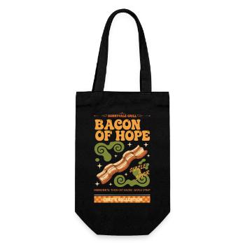 Frühstück Bacon Of Hope Brunch Kaffee Ahornsirup - Geschenkbeutel für Flaschen - Schwarz - Vorne