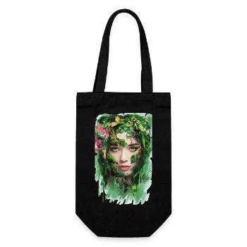L’esprit de la nature dans la forêt de fleurs mystique - Sac à bouteille - noir - Devant