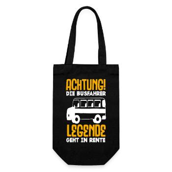 Busfahrer Legende Geht In Rente - Geschenkbeutel für Flaschen - Schwarz - Vorne