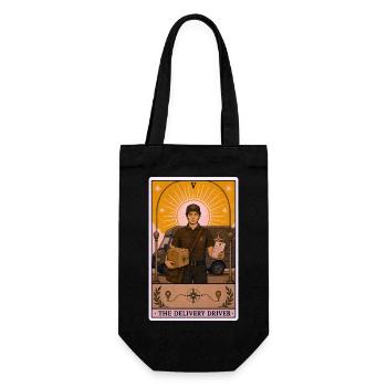 Chauffeur de colis | Tarot de coursier de livraison - Sac à bouteille - noir - Devant