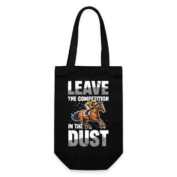 Leave The Competition In The Dust Horse Racing - Gift Bag for Bottles - black - Front
