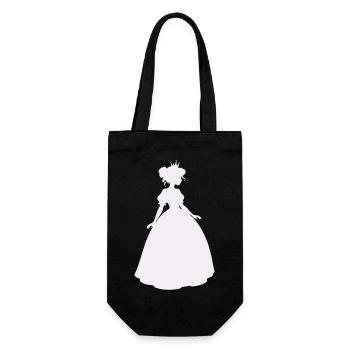 Princess silhouette in ball gown - Gift Bag for Bottles - black - Front