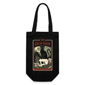 Katze Tarot - Geschenkbeutel für Flaschen - Schwarz - Vorne