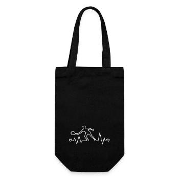 rythme cardiaque joueur de tennis coeurs design - Sac à bouteille - noir - Devant