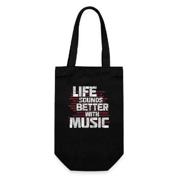 Life Sounds Better With Music - Sac à bouteille - noir - Devant