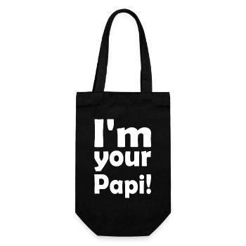 Im your papi - Geschenkbeutel für Flaschen - Schwarz - Vorne