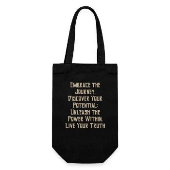 Text Design - Gift Bag for Bottles - black - Front