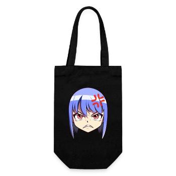 Angry Anime Face Emoji - Anime Shirt - Gift Bag for Bottles - black - Front