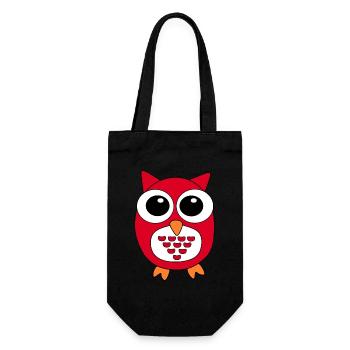 Owl Red Owl - Gift Bag for Bottles - black - Front