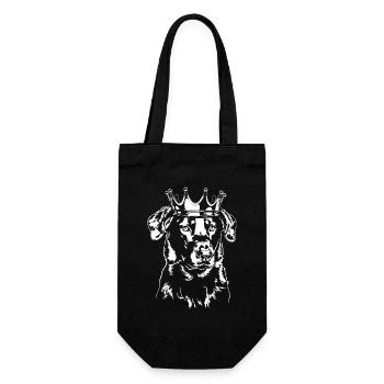 BEAUCERON Krone Hunde Hund Wilsigns - Geschenkbeutel für Flaschen - Schwarz - Vorne