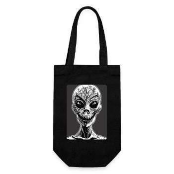 Visage effrayant avec une horrible bouche souriante - Sac à bouteille - noir - Devant