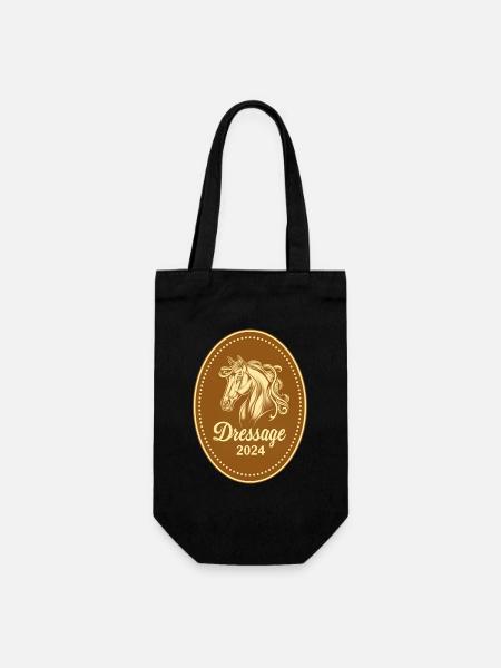 Dressurreiten - Geschenkbeutel für Flaschen - Schwarz