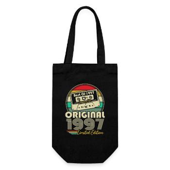 Original 1997 Vintage Geburtstagsgeschenk 1997 - Geschenkbeutel für Flaschen - Schwarz - Vorne