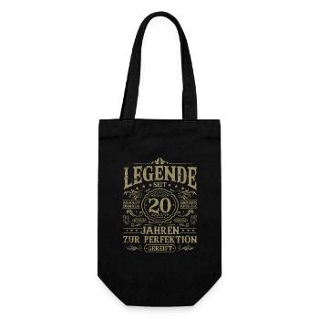 20 Geburtstag Geschenk - Legende seit 20 Jahren - Geschenkbeutel für Flaschen - Schwarz - Vorne