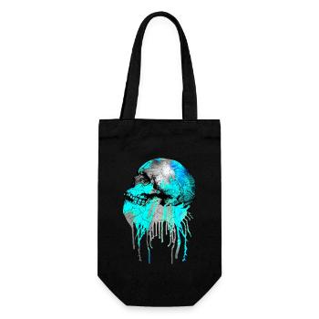 Skull Skull Grunge Style, Grunge Skull - Gift Bag for Bottles - black - Front