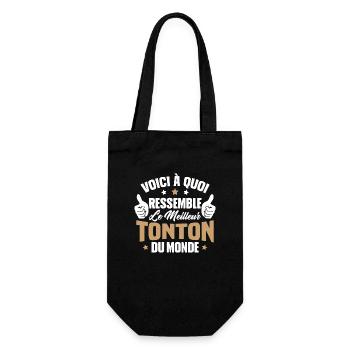 Voici à Quoi Ressemble le Meilleur Tonton du Monde - Sac à bouteille - noir - Devant