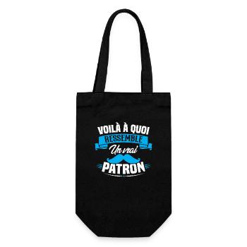 Voilà à quoi ressemble un vrai patron - Sac à bouteille - noir - Devant