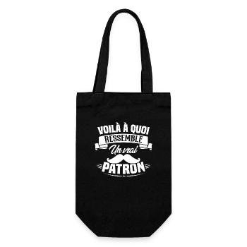 Voilà à quoi ressemble un vrai patron - Sac à bouteille - noir - Devant