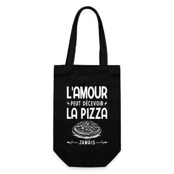 Love Can Disappoint Pizza Never Fast Food - Gift Bag for Bottles - black - Front