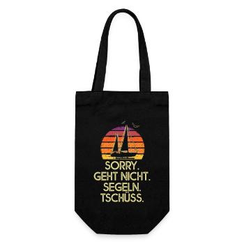 Sorry doesn't go sailing bye bye sailor - Gift Bag for Bottles - black - Front