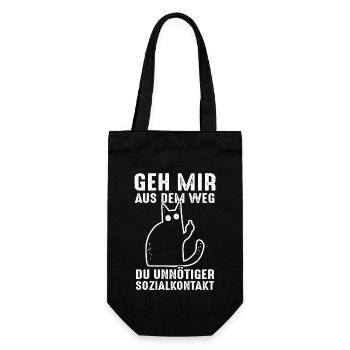 Écarte-toi de mon chemin, toi les contacts sociaux inutiles - Sac à bouteille - noir - Devant