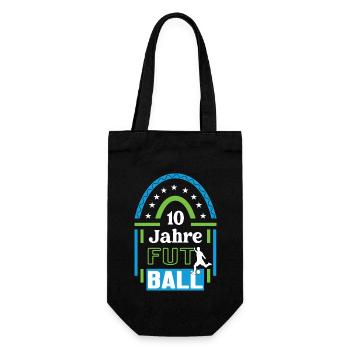 Futsal Jubiläum 10 Jahre Trainer Spieler Jubi - Geschenkbeutel für Flaschen - Schwarz - Vorne