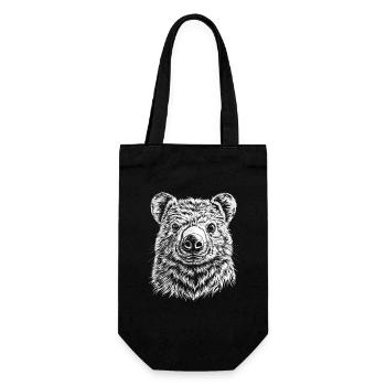 Wombat Portrait Australian Animals Animal - Gift Bag for Bottles - black - Front