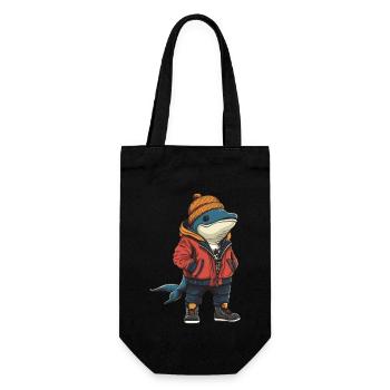 Wal Fashion Winter - Geschenkbeutel für Flaschen - Schwarz - Vorne