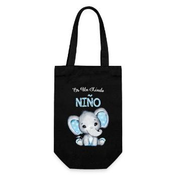 It's A Cute Boy Party Gender Reveal - Gift Bag for Bottles - black - Front