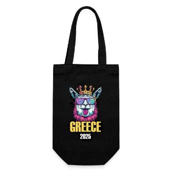 Grèce 2025 Alpaga Party Holiday - Sac à bouteille - noir - Devant