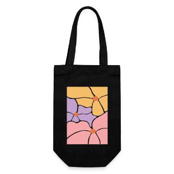 Boho Flora Flowers - Gift Bag for Bottles - black - Front