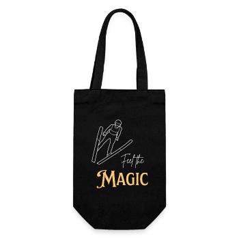 Feel the Magic - Ski Jumping - Gift Bag for Bottles - black - Front