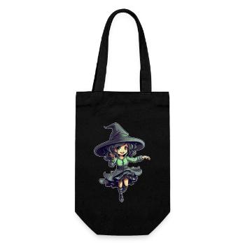 Halloween design cute witch - Gift Bag for Bottles - black - Front