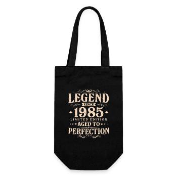 Legende seit 1985 Jahrgang geboren Geburtstag - Geschenkbeutel für Flaschen - Schwarz - Vorne
