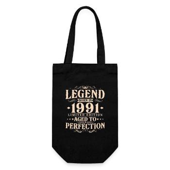 Legend 1991 Vintage Born Vintage Birthday - Gift Bag for Bottles - black - Front