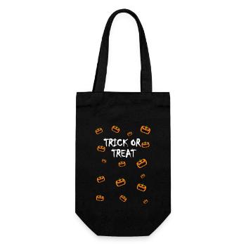 Trick or Treat Kürbis Alarm - Geschenkbeutel für Flaschen - Schwarz - Vorne