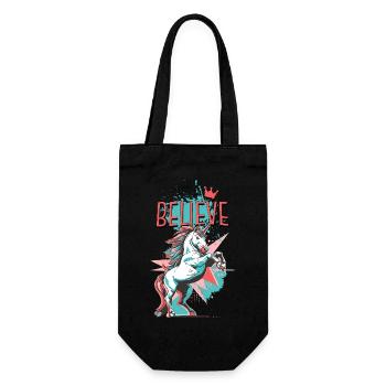 Licorne Foi Vintage Rétro Coloré Moderne Tendance - Sac à bouteille - noir - Devant