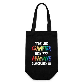 T as les crampter apayinye quoicoubeh humour - Sac à bouteille - noir - Devant