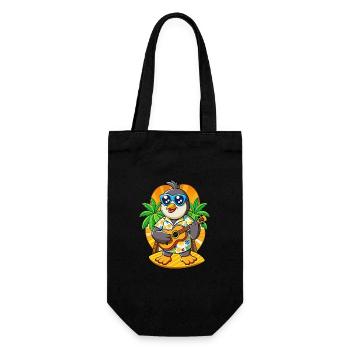 Lustige Pinguin Cartoon Sommer Strand Sonnenbrille - Geschenkbeutel für Flaschen - Schwarz - Vorne