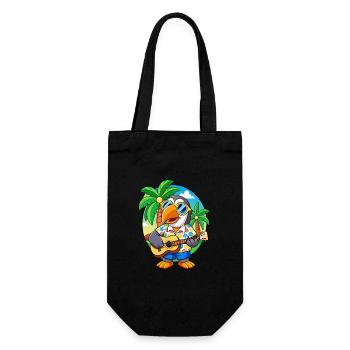 Lustige Tukan Cartoon Sommer Strand Sonnenbrille - Geschenkbeutel für Flaschen - Schwarz - Vorne