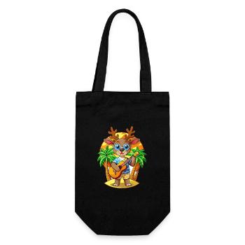 Funny Deer Cartoon Summer Beach Sunglasses Guitar - Gift Bag for Bottles - black - Front