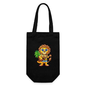 Funny Lion Summer Beach Sunglasses Hawaiian - Gift Bag for Bottles - black - Front