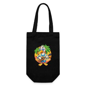 Funny Swan Summer Beach Sunglasses Hawaiian - Gift Bag for Bottles - black - Front