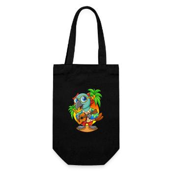 Lustige Papagei Sommer Strand Sonnenbrille Hawaiianisch - Geschenkbeutel für Flaschen - Schwarz - Vorne