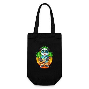 Funny Panda Summer Beach Sunglasses Hawaiian - Gift Bag for Bottles - black - Front