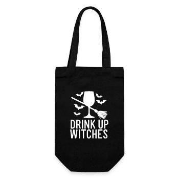 Halloween Witches Saying Drink Up Witches - Gift Bag for Bottles - black - Front