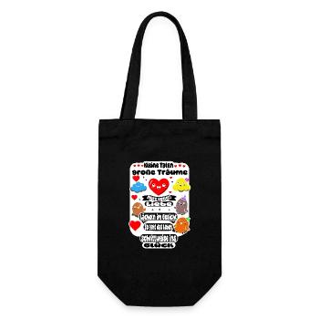 Small deeds, big dreams – motivational design - Gift Bag for Bottles - black - Front