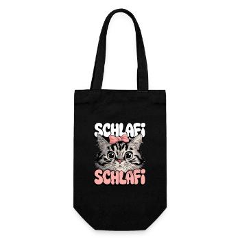 Cat Sleep Shirt Cute Gift Cat - Gift Bag for Bottles - black - Front