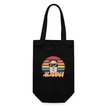 Chemise rétro en alpaga – ALMAMA Design - Sac à bouteille - noir - Devant